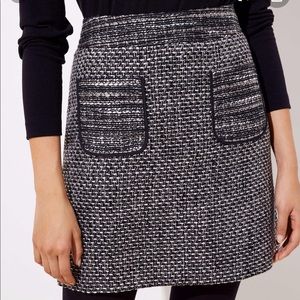 LOFT tweed skirt with pockets